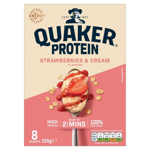 Przejdź do produktu Quaker Oat So Simple Protein Strawberries & Cream Porridge 8 Sachets