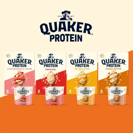 Quaker Oat So Simple Protein Strawberries &amp; Cream Porridge 8 Sachets 4.jpg
