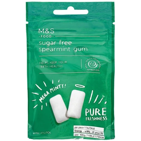 M&amp;S Sugar Free Spearmint Gum 27g.jpg