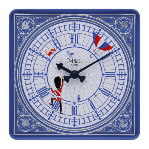 Przejdź do produktu Marks & Spencer Dark Chocolate Orange Jaffa Cakes Working Clock Tin 375g