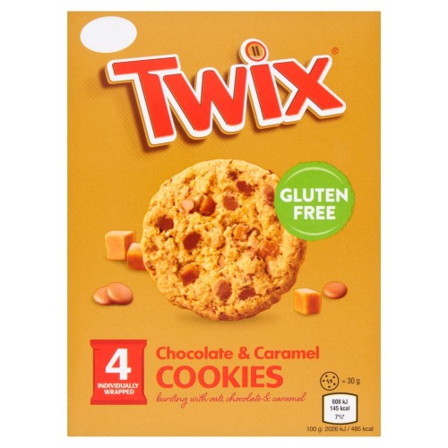 Przejdź do produktu Twix Gluten Free 4 Chocolate & Caramel Cookies 120g
