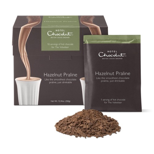 Przejdź do produktu Hotel Chocolat Hazelnut Praline Hot Chocolate Sachets x 10
