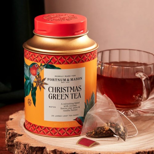 Go to product Fortnum & Mason Christmas Green Tea Tin - 20 Large Leaf Tea Bags 