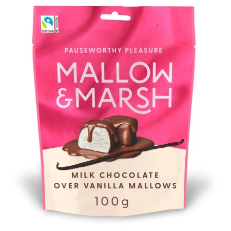 Mallow &amp; Marsh Vanilla Marshmallows Coated in Milk Chocolate 100g.jpg