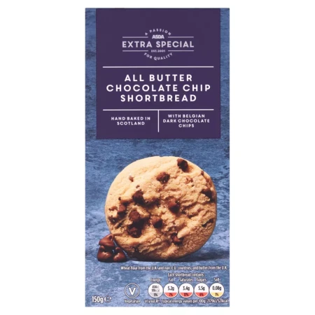 ASDA Extra Special All Butter Chocolate Chip Shortbread 150g.webp