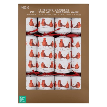 M&amp;S Robin Christmas Crackers 12 per pack.png