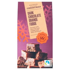 Go to product Waitrose Christmas Dark Chocolate Orange Fudge 130g