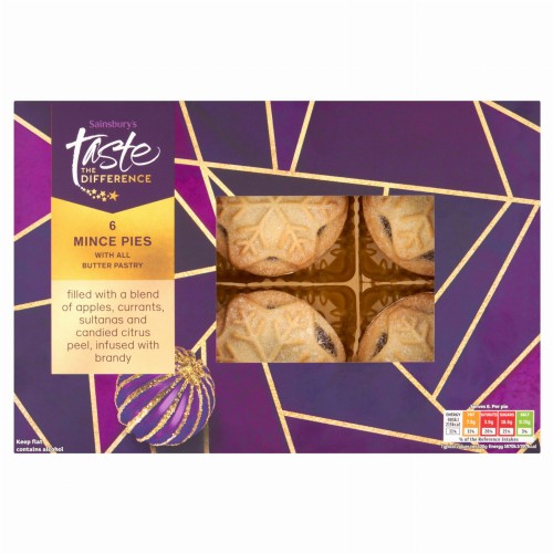 Go to product Sainsbury's All Butter Mince Pies, Taste the Difference x 6 325g