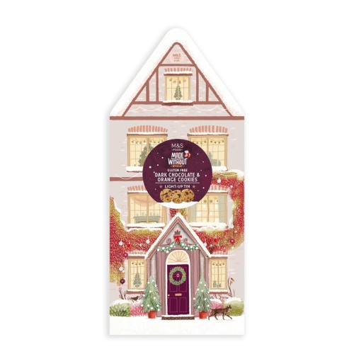 Go to product Marks & Spencer MADE WITHOUT Dark Chocolate & Orange Cookie House Tin 180g