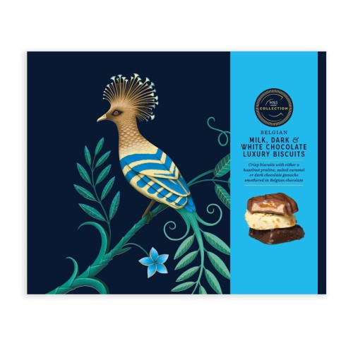 Go to product Marks & Spencer Belgian Milk, Dark, White Luxury Biscuits Tin 380g