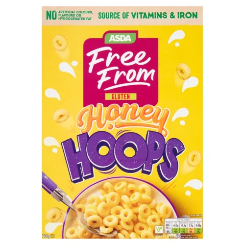 Przejdź do produktu ASDA Free From Gluten Honey Hoops 300g