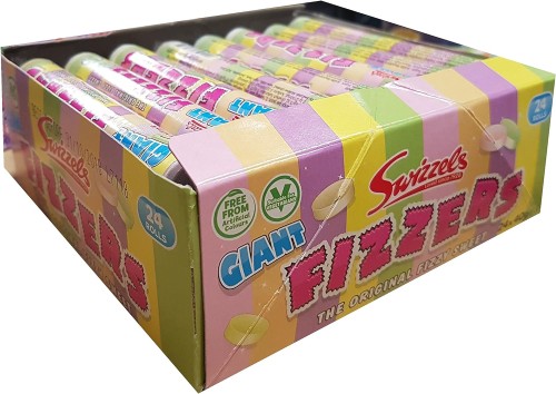 Przejdź do produktu Swizzels Matlow Fruity Giant Fizzers - Fizzy Sweets 24 x 40g