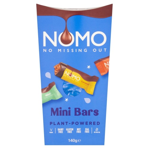Przejdź do produktu NOMO Plant-Powered, Dairy Free, Gluten Free, Nut Free, Egg Free, No Palm Oil, Vegan Mixed Box of Mini Bars 140g