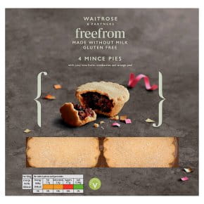 Go to product Waitrose 4 Milk & Gluten Free Mince Pies 