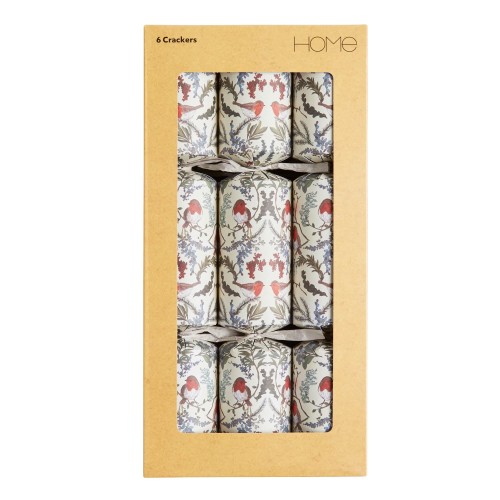 Go to product Sainsbury's 6 Robin Foliage Christmas Crackers