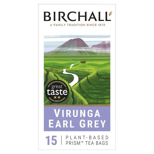 Przejdź do produktu Birchall Virunga Earl Grey Afternoon Tea 15 Plant Based Prism Tea Bags 