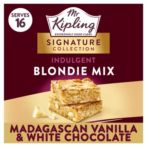 Przejdź do produktu Mr Kipling Signature Collection Madagascan Vanilla & White Choc Blondie Mix 