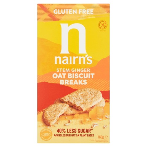 Przejdź do produktu Nairn's Gluten Free Stem Ginger Oat Biscuit Breaks 160g