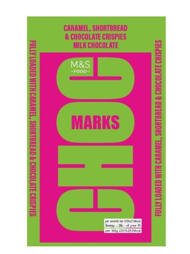 Przejdź do produktu Marks & Spencer Choc Marks Caramel, Shortbread, Chocolate Crispies Milk Chocolate 180g