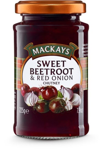 Przejdź do produktu Mackays Sweet Beetroot & Red Onion Chutney MULTIPACK 9 x 225g