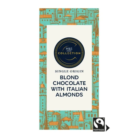 M&amp;S Collection Blond Chocolate with Italian Almonds 100g 2.jpg