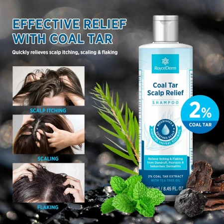RoyceDerm Coal Tar Dandruff Shampoo Extra Strength 2% Coal Tar Extract Medicated Gel for Rapid Scalp Hair Relief targets dandruff, psoriasis, and seborrheic dermatitis - Hydrating &amp; Natural Fragrance 3.jpg