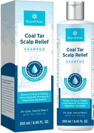 RoyceDerm Coal Tar Dandruff Shampoo Extra Strength 2% Coal Tar Extract Medicated Gel for Rapid Scalp Hair Relief targets dandruff, psoriasis, and seborrheic dermatitis - Hydrating &amp; Natural Fragrance.jpg