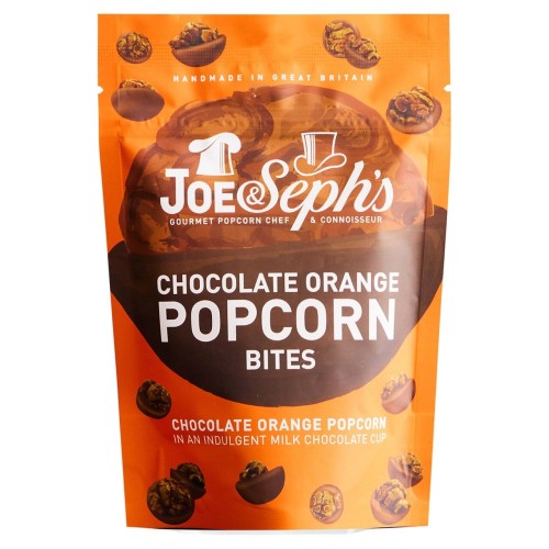 Przejdź do produktu Joe & Seph's Milk Chocolate Orange Popcorn Bites 63g