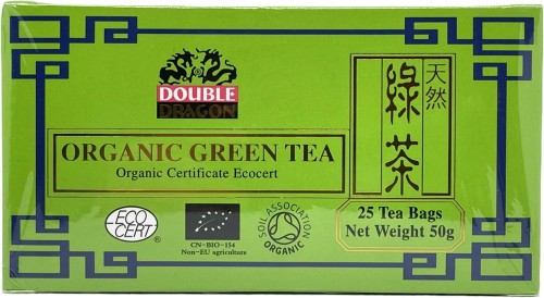 Przejdź do produktu Double Dragon Organic Green Tea 25  Individually Packed Tea Bags