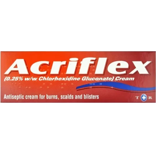 Przejdź do produktu Acriflex 0.25% w/w Chlorhexidine Gluconate Cream For Burns 30g