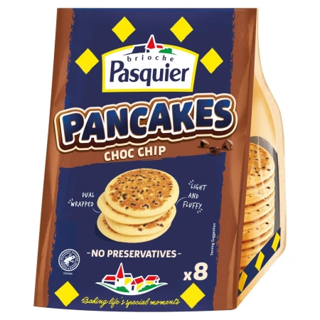 Brioche Pasquier Choc Chip Pancakes 8 per pack.jpg