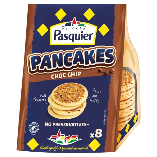 Przejdź do produktu Brioche Pasquier Choc Chip Pancakes 8 per pack