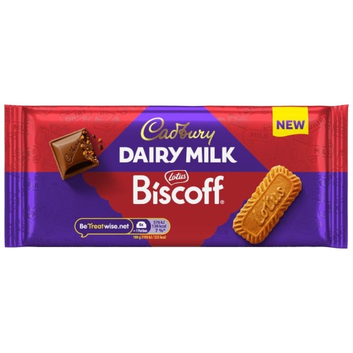 Przejdź do produktu Cadbury Dairy Milk Biscoff Biscuit Chocolate Bar 105g 