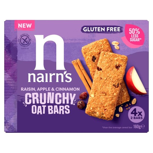 Przejdź do produktu Nairn's Gluten Free Crunchy Oat Bars Raisin, Apple & Cinnamon 160g