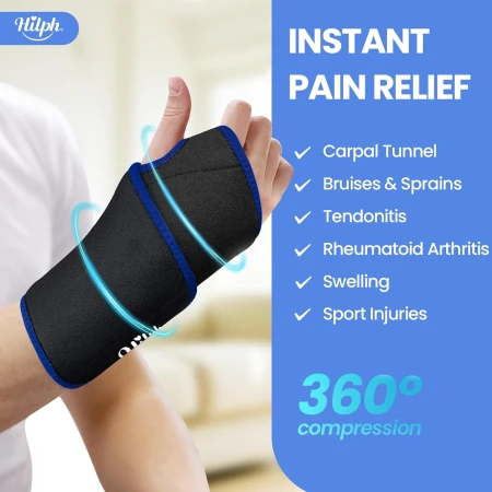 Reusable Hilph Wrist Wrap with Gel Hot & Cold Pack, for Carpal Tunnel Relief, Hand Support Brace, Wrist Tendonitis, Tenosynovitis, Rheumatoid Arthritis 5.jpg