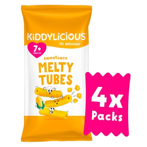 Przejdź do produktu Kiddylicious Sweetcorn Melty Tubes  4 x 10g