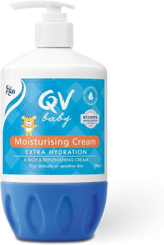 Przejdź do produktu QV Baby Moisturising Rich & Replenishing Cream with 5 Moisturising Ingredients, Vitamin B3, Extra Hydration For Babies And Newborn, Eczema, Psoriasis, Cradle Cap, Dermatitis, Psoriasis, Sensitive & Dry Skin Approved 500g 