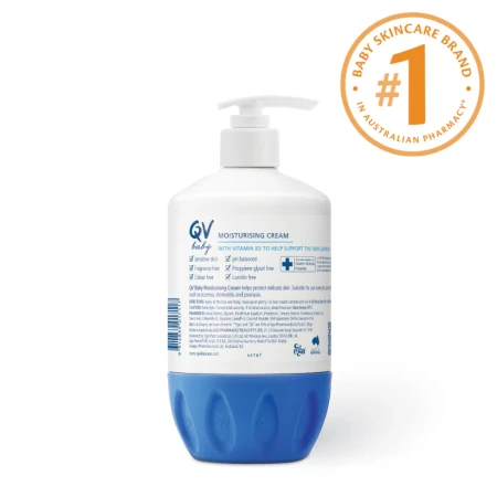 QV Baby Moisturising Rich & Replenishing Cream with 5 Moisturising Ingredients, Vitamin B3, Extra Hydration For Babies And Newborn, Eczema, Psoriasis, Cradle Cap, Dermatitis, Psoriasis, Sensitive & Dry Skin Approved 500g  5.webp