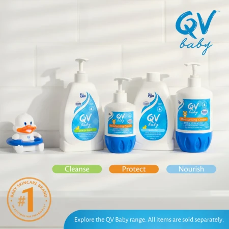 QV Baby Moisturising Rich & Replenishing Cream with 5 Moisturising Ingredients, Vitamin B3, Extra Hydration For Babies And Newborn, Eczema, Psoriasis, Cradle Cap, Dermatitis, Psoriasis, Sensitive & Dry Skin Approved 500g  4.webp