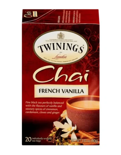 Przejdź do produktu Twinings Chai French Vanilla Black Tea (International Blend) 20 Envelopes