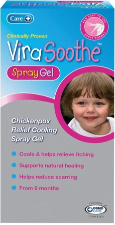 Care ViraSoothe Chickenpox Relief, Cools + Soothes Skin, 6+ Months, Supports Natural Healing, Helps Stop The Itch, Clinically Proven Effective Relief Spray Gel 60g.jpg
