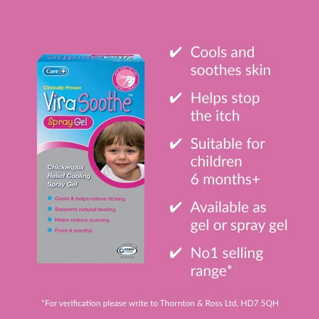 Care ViraSoothe Chickenpox Relief, Cools + Soothes Skin, 6+ Months, Supports Natural Healing, Helps Stop The Itch, Clinically Proven Effective Relief Spray Gel 60g 3.jpg