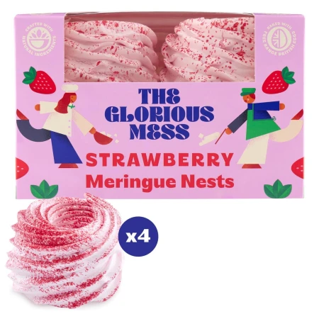 The Glorious Mess Strawberry Meringue Nests 4 x 30g 2.jpg