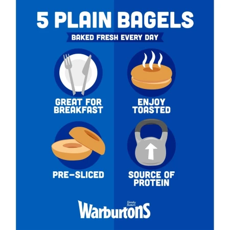 Warburtons Plain Bagels 5 per pack 5.jpg