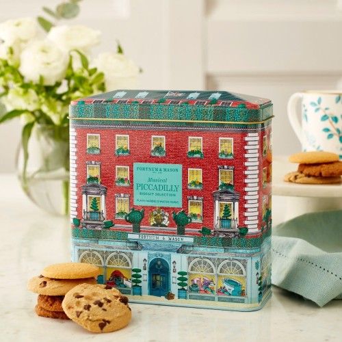 Przejdź do produktu Fortnum & Mason Wind Up Musical Box Piccadilly Biscuit Selection Tin 300g