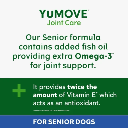 YuMOVE Higher Strength Hip & Joint Supplement with Green Lipped Mussel for Senior Dogs Aged 8+ 240 Tablets 3.jpg