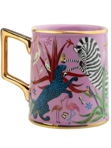 Przejdź do produktu Ortigia Tazza Hand Decorated Ceramic Mug - Pink -  250ml