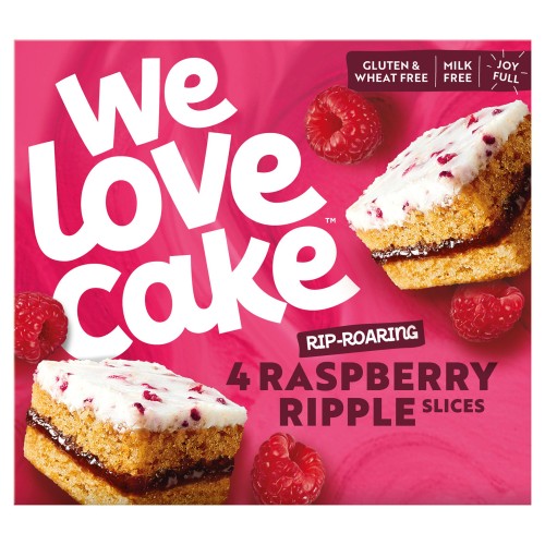 Przejdź do produktu We Love Cake Gluten, Wheat & Milk Free Raspberry Ripple Cake Slices 4 x 38g 