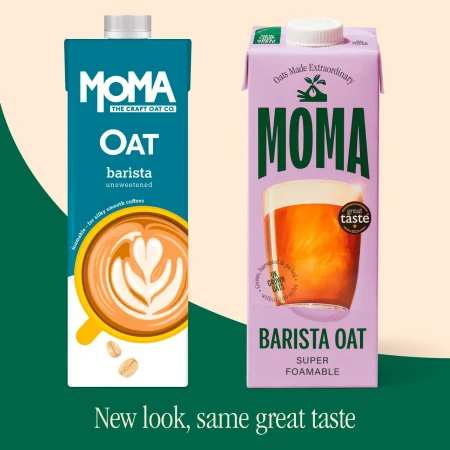 MOMA SUPER FOAMABLE Barista Dairy Free, Gluten-free, No Added Sugar Oats Drink 1L 3.webp