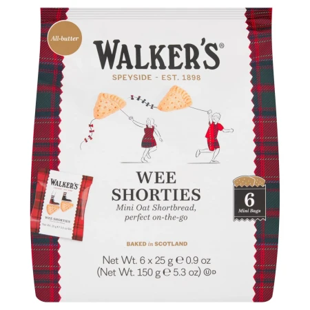 Walker's Shortbread Wee Shorties Mini Oat Shortbread 6 x 25g.webp
